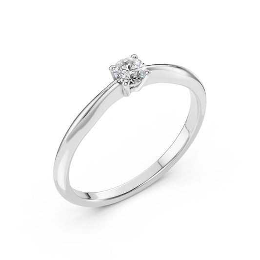 Solitär-Ring (Rund), 0.2 ct — 101-10021(3.7)
