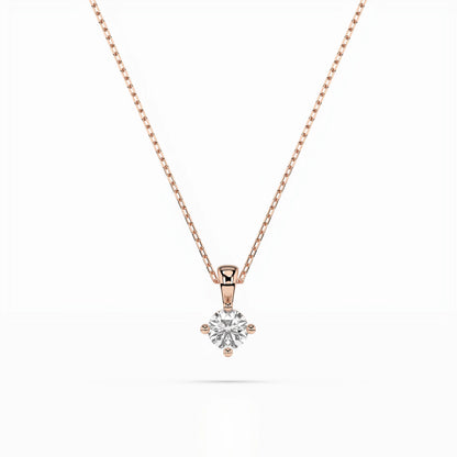 Solitär-Halskette (Rund), 0.2 ct — 104-10011(3.7)