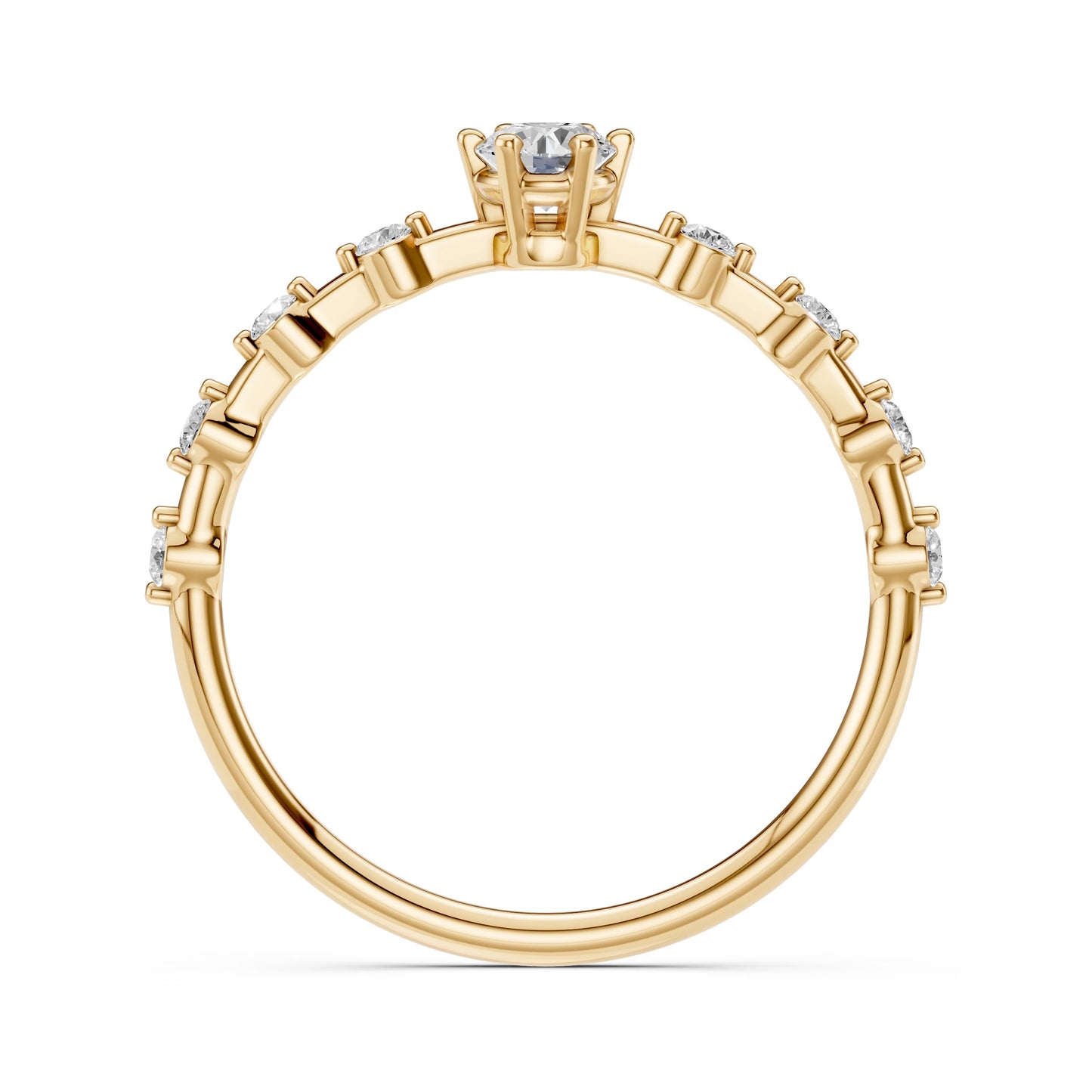 Solitär-Eternity-Ring (Rund), 0.2 ct — 101-10144(3.7)