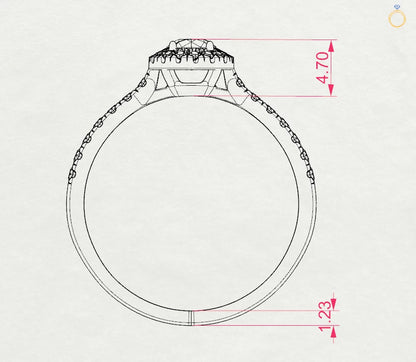Solitär-Eternity-Ring (Rund), 0.25 ct — 101-10095(4.0)