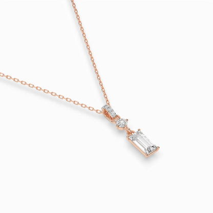 Solitär-Halskette (Baguette), 0.04 ct — 104-10071/3(0.30)BAQ