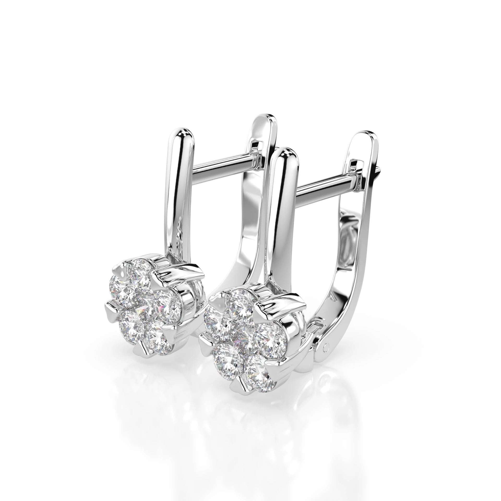 Illusion-Ohrringe (Rund), 0.2 ct — 102-10015/1(3.0)