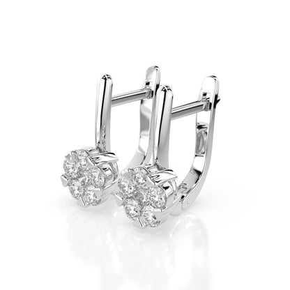 Illusion-Ohrringe (Rund), 0.2 ct — 102-10015/1(3.0)
