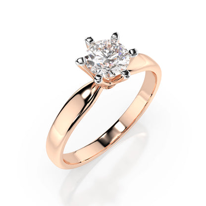 Solitär-Ring (Rund), 0.7 ct — 101-10040(5.7)