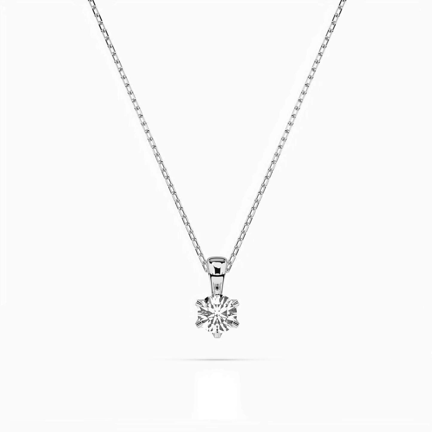 Solitär-Halskette (Rund), 0.2 ct — 104-10004(3.7)