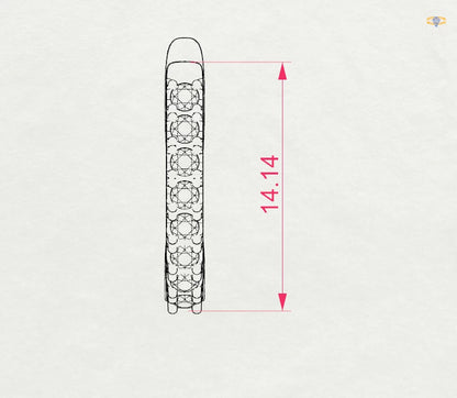 Eternity-Ohrringe (Rund), 0.32 ct — 102-10044/2