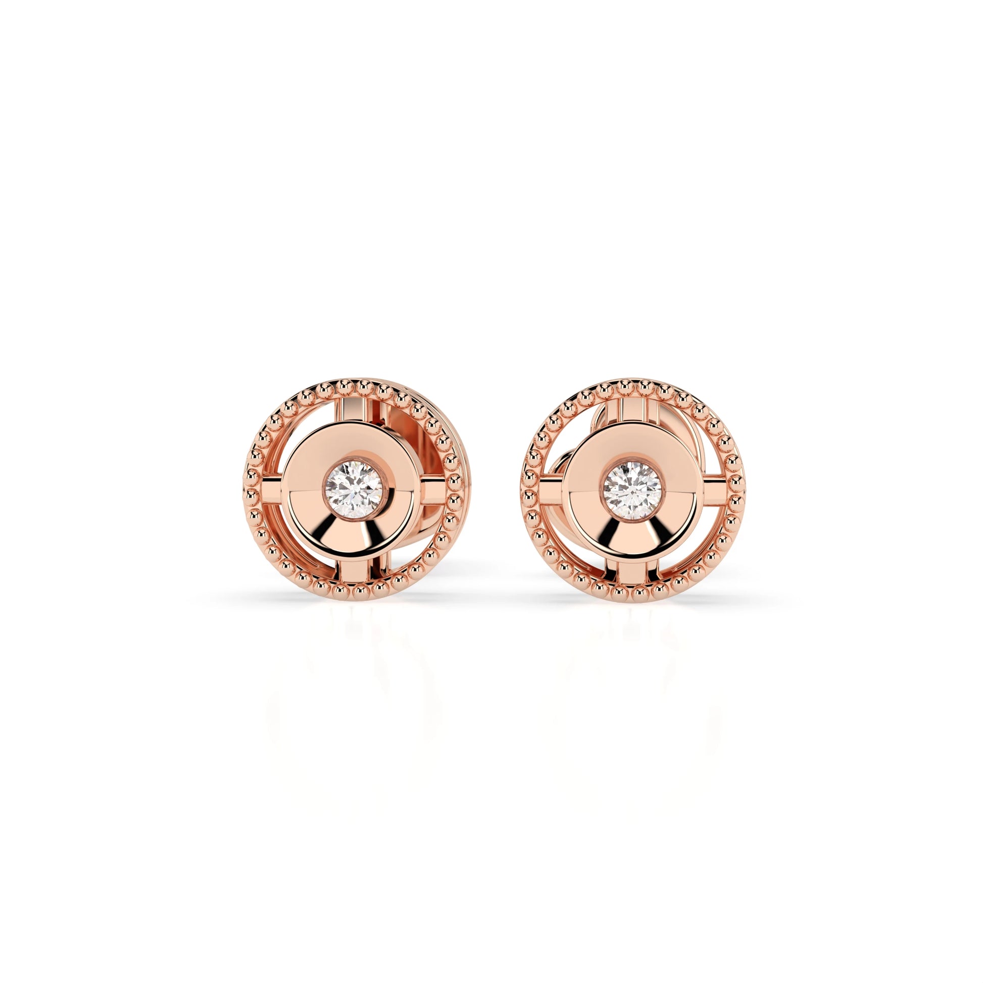 Minimalismus-Ohrringe (Rund), 0.04 ct — 102-10052