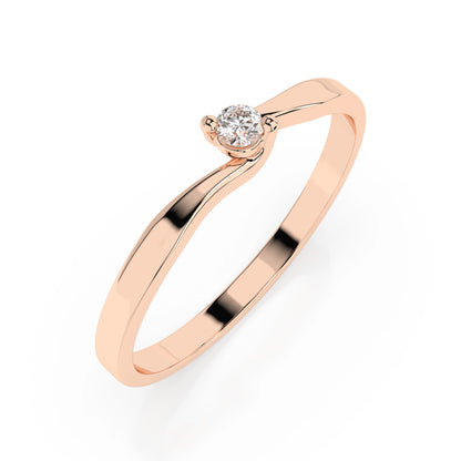 Solitär-Ring (Rund), 0.04 ct — 101-10032(2.2)
