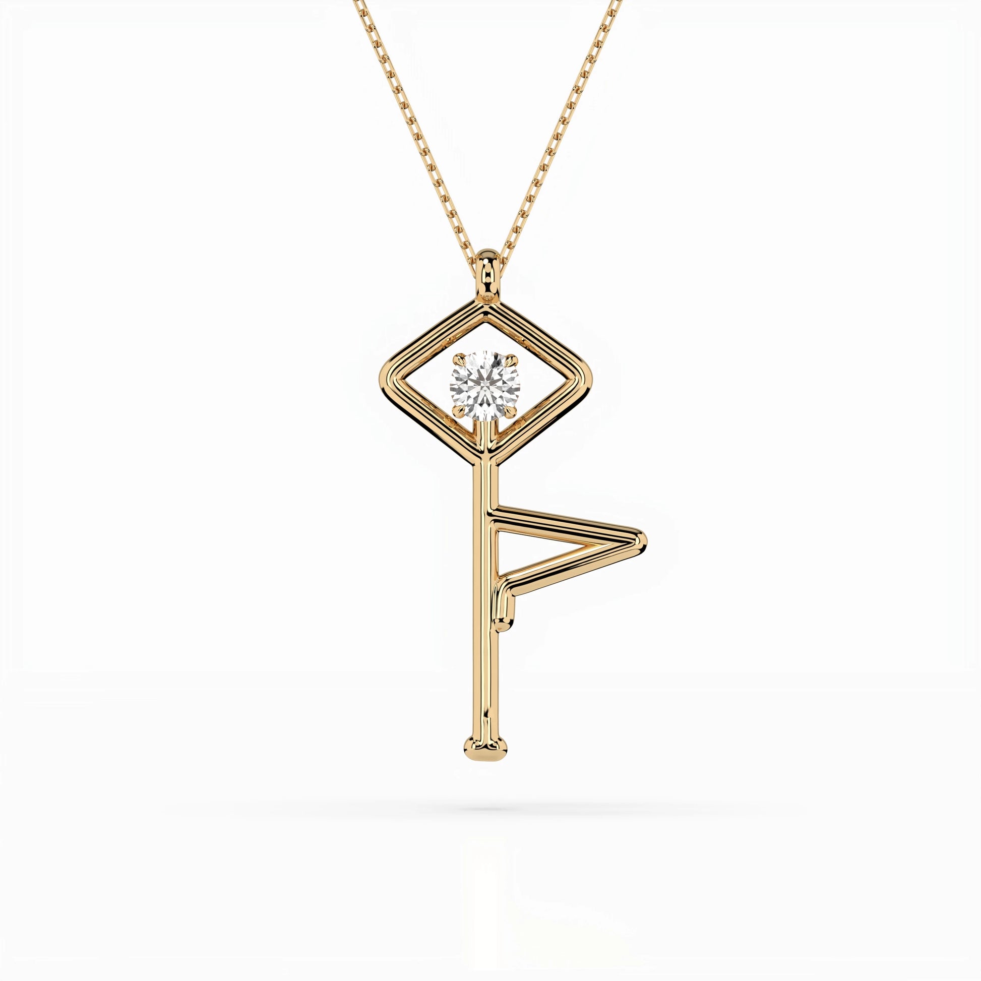 Minimalismus-Halskette (Rund), 0.1 ct — 104-10063