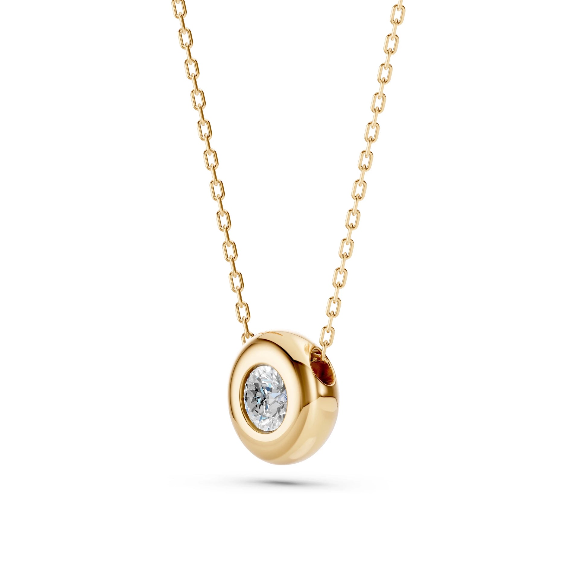 Solitär-Halskette (Rund), 0.15 ct — 104-10007(3.4)