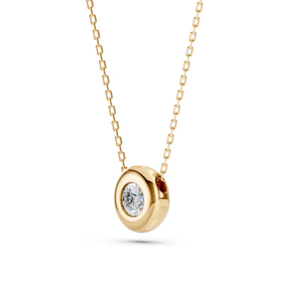 Solitär-Halskette (Rund), 0.15 ct — 104-10007(3.4)