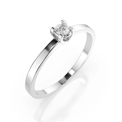 Solitär-Ring (Rund), 0.1 ct — 101-10022(3.0)