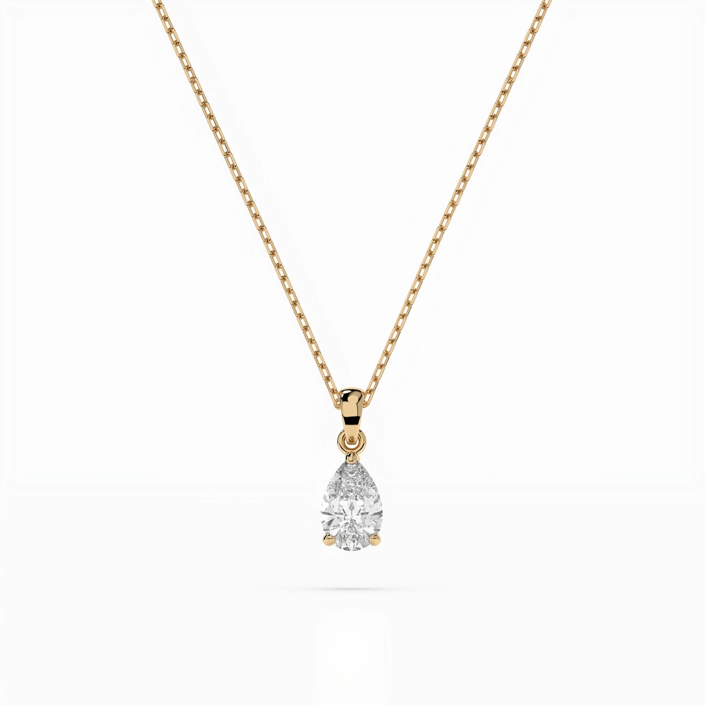 Solitär-Halskette (Tropfen), 0.3 ct — 104-10067(0.30)PAR