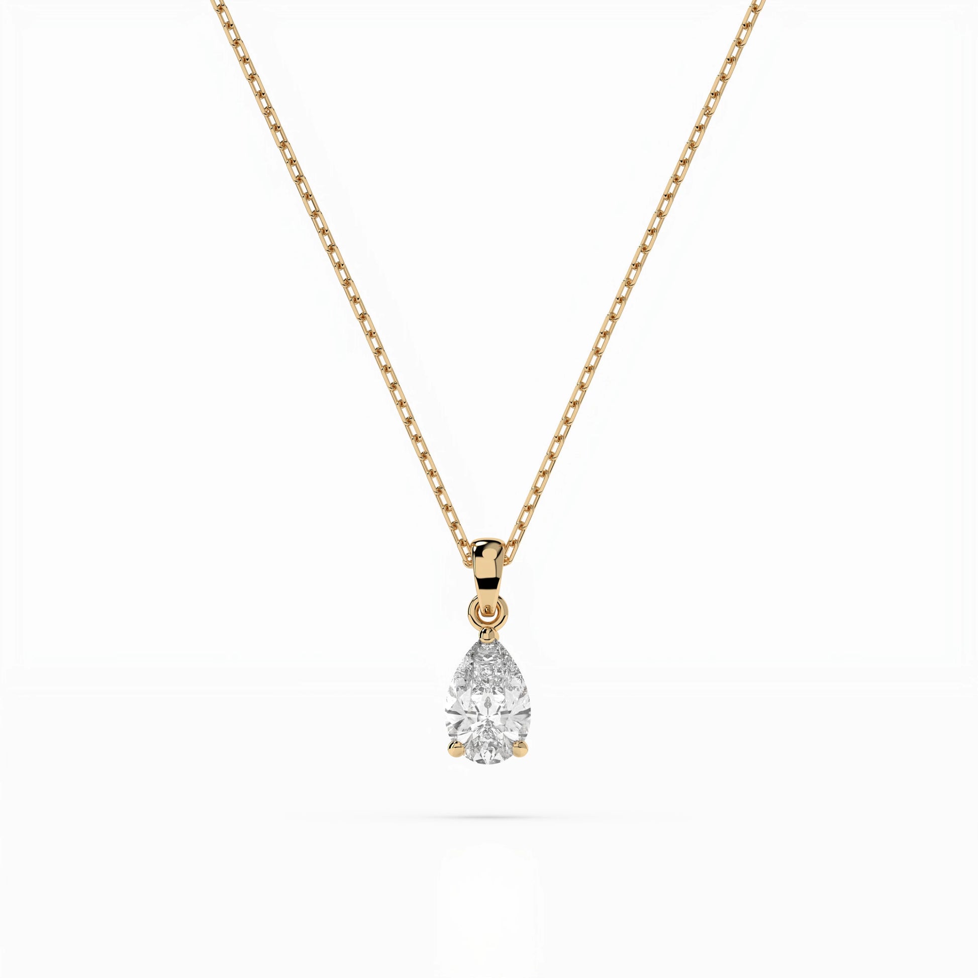 Solitär-Halskette (Tropfen), 0.3 ct — 104-10067(0.30)PAR