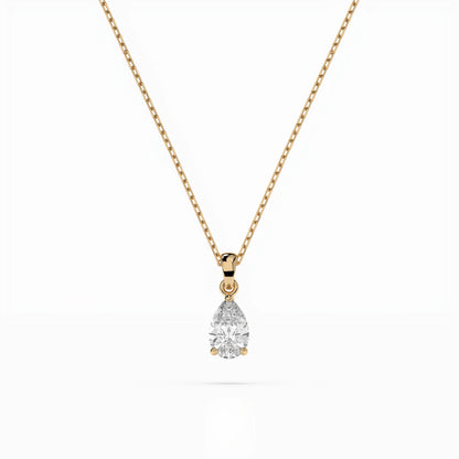 Solitär-Halskette (Tropfen), 0.3 ct — 104-10067(0.30)PAR