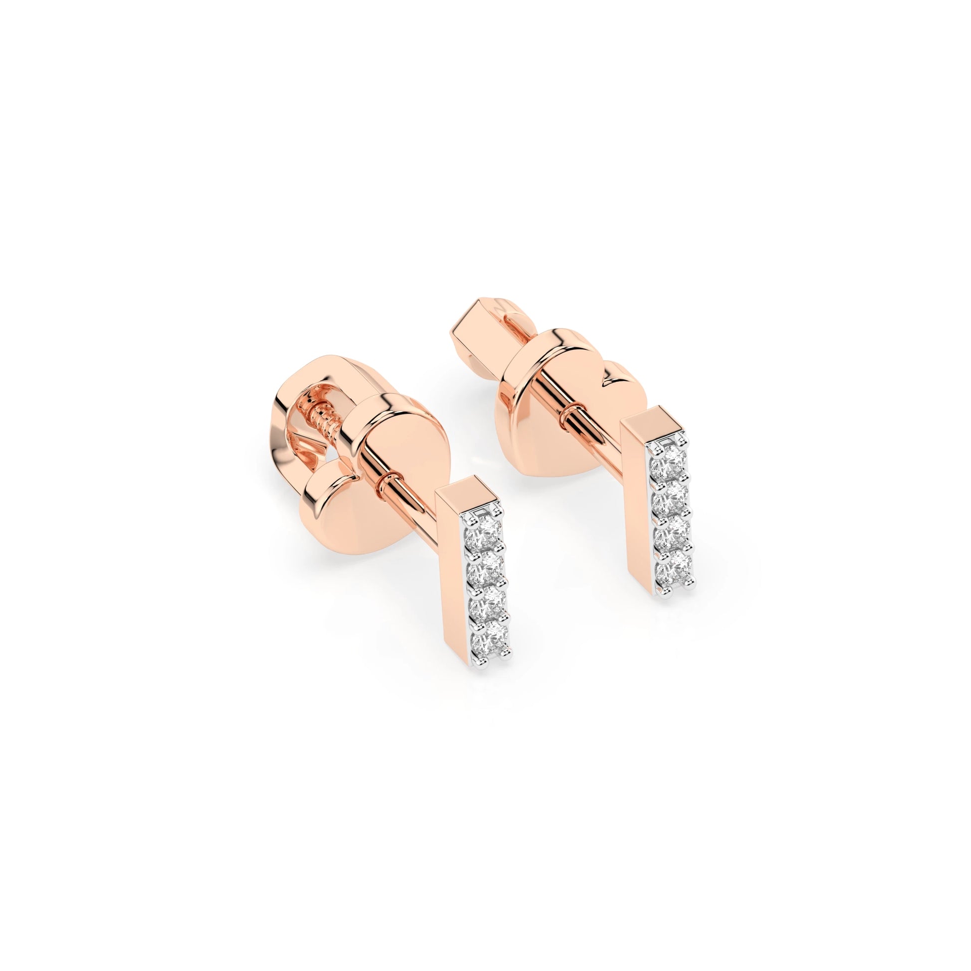 Minimalismus-Ohrringe (Rund), 0.08 ct — 102-10069