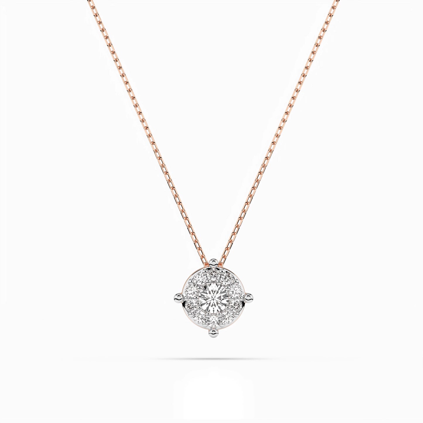 Solitär-Eternity-Halskette (Rund), 0.1 ct — 104-10001(3.0)