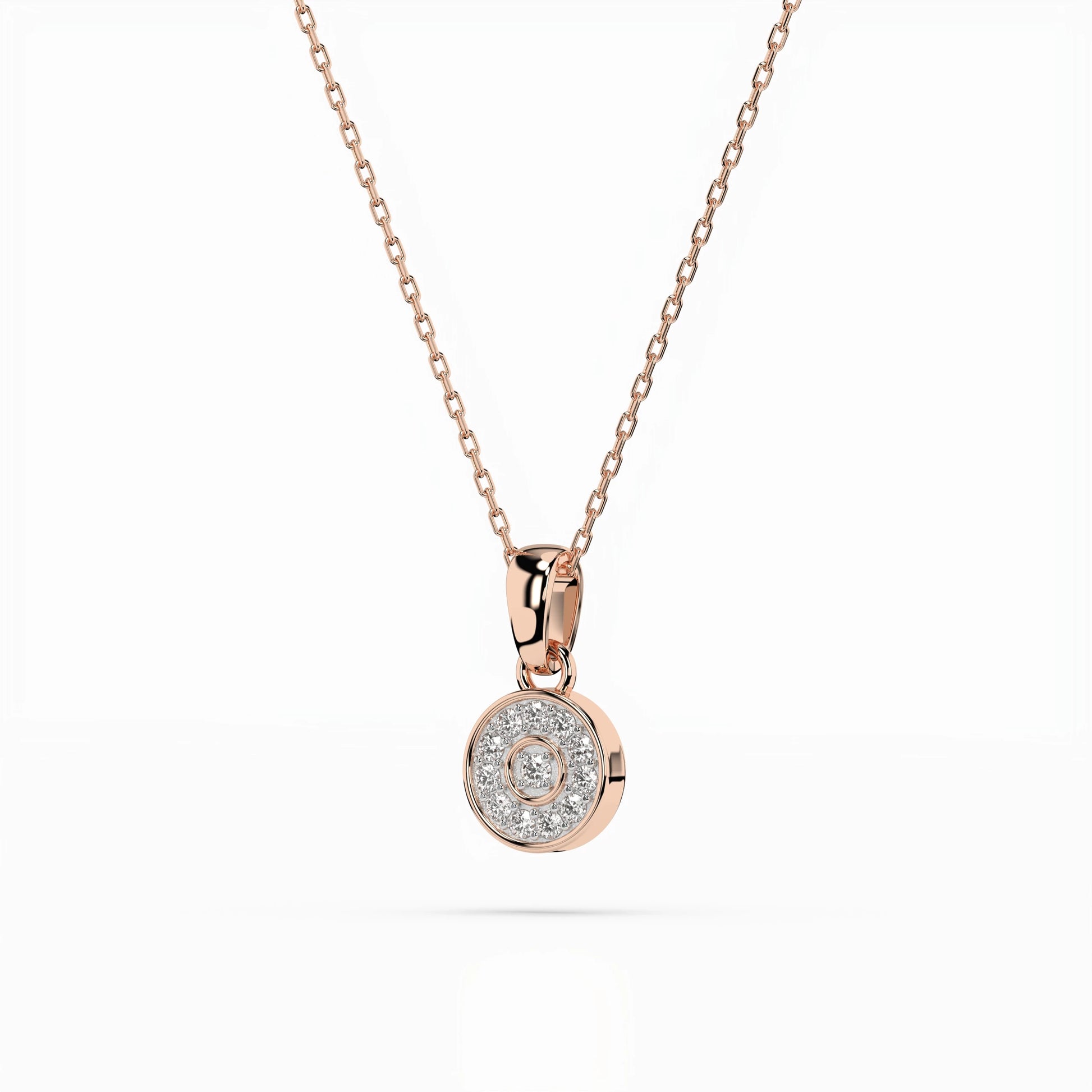 Illusion-Halskette (Rund), 0.01 ct — 104-10032