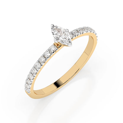 Solitär-Eternity-Ring (Marquise), 0.1 ct — 101-10181/4(0.10)MARQUISE