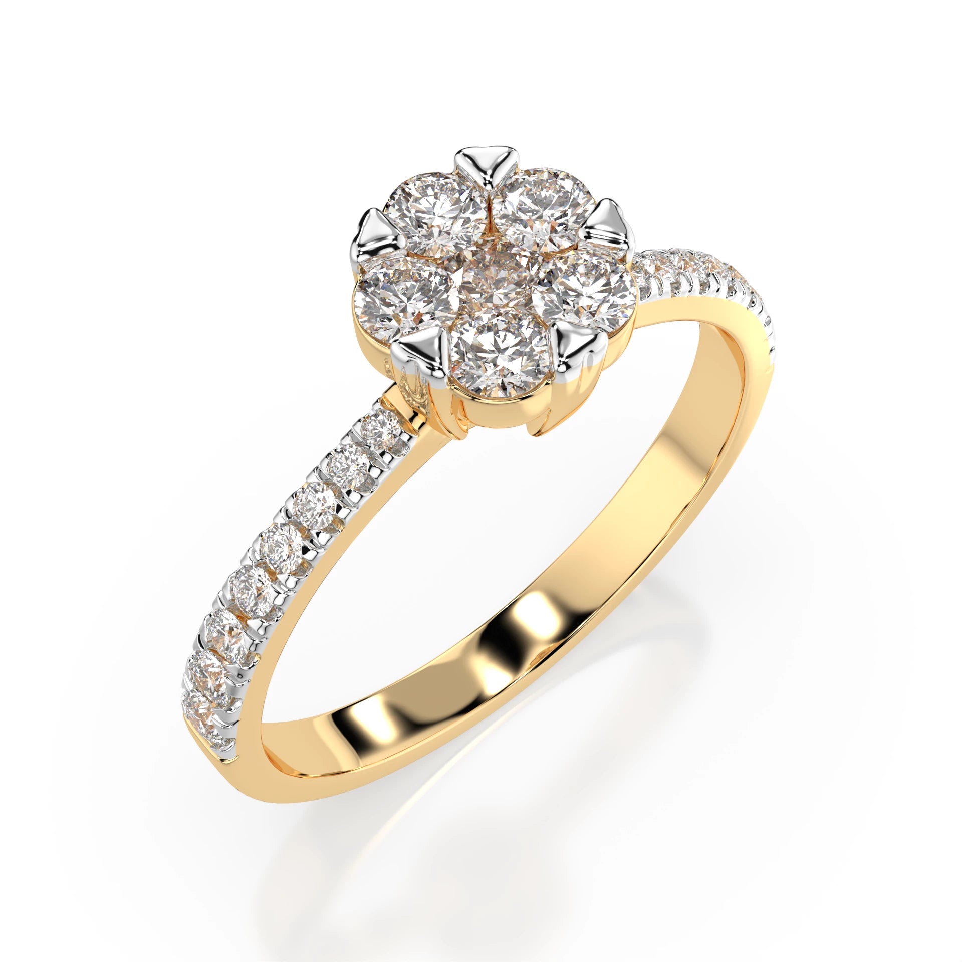 Illusion-Ring (Rund), 0.1 ct — 101-10015/4(3.0)