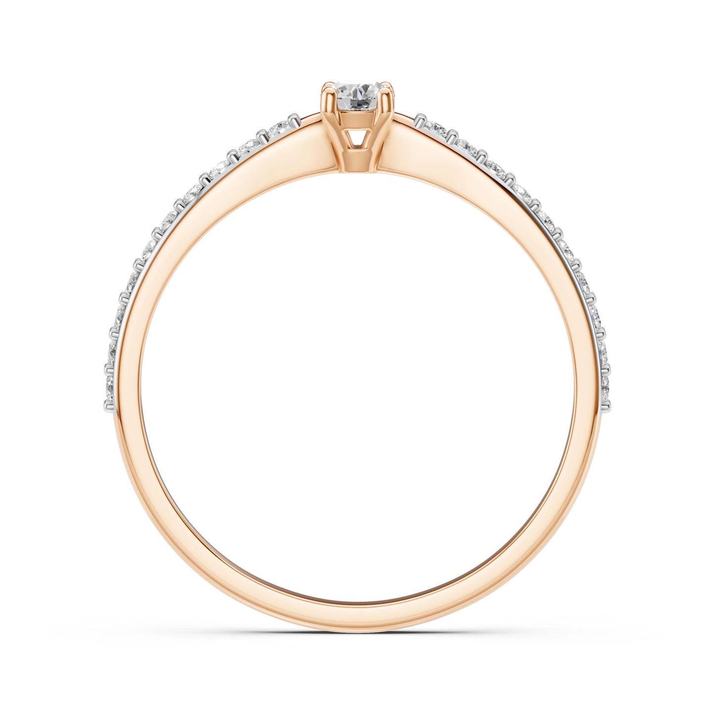 Solitär-Eternity-Ring (Rund), 0.1 ct — 101-10116/2(3.0)