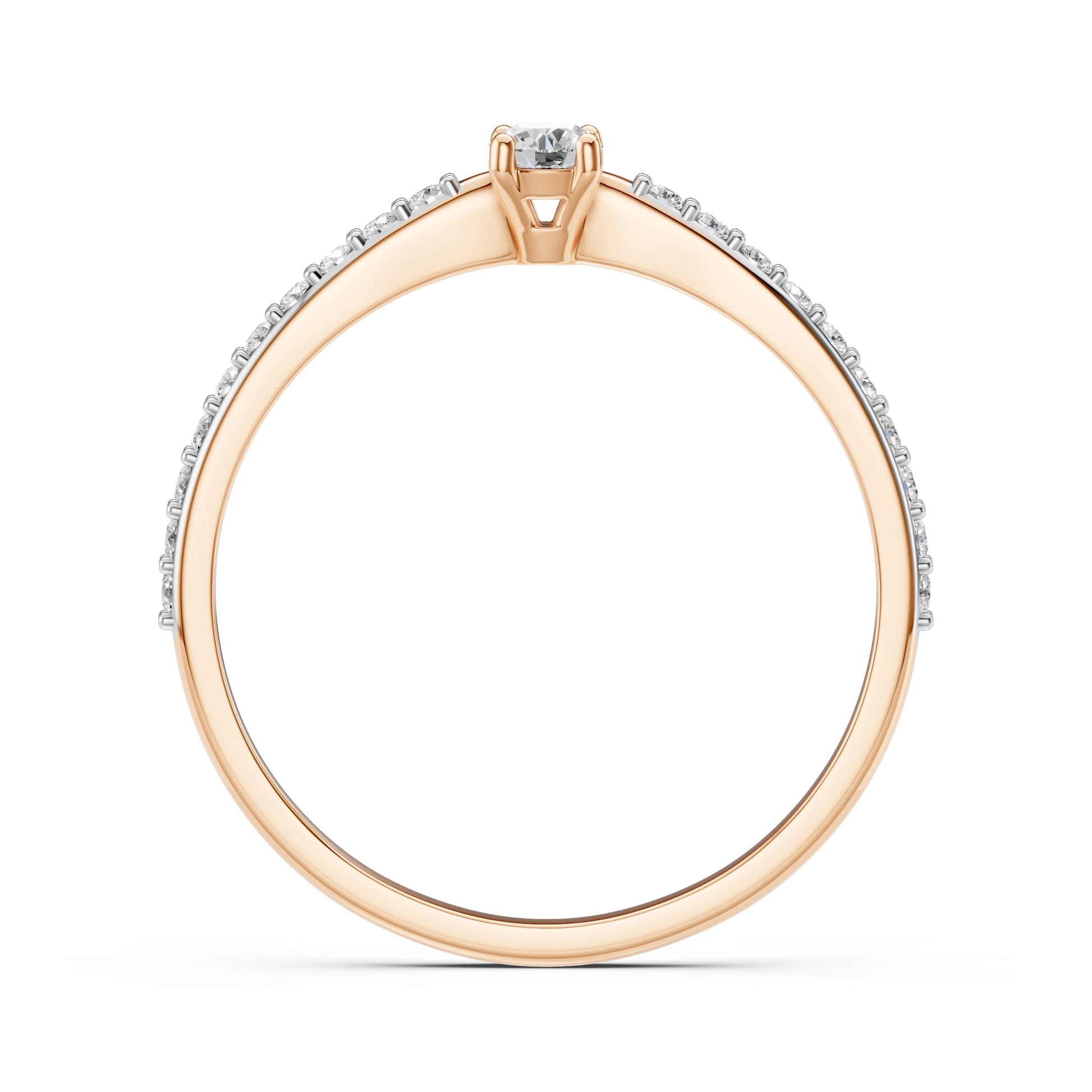 Solitär-Eternity-Ring (Rund), 0.1 ct — 101-10116/2(3.0)