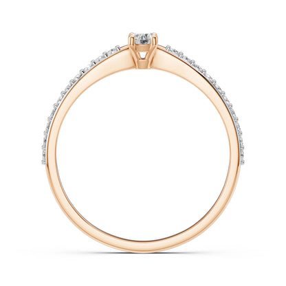 Solitär-Eternity-Ring (Rund), 0.1 ct — 101-10116/2(3.0)