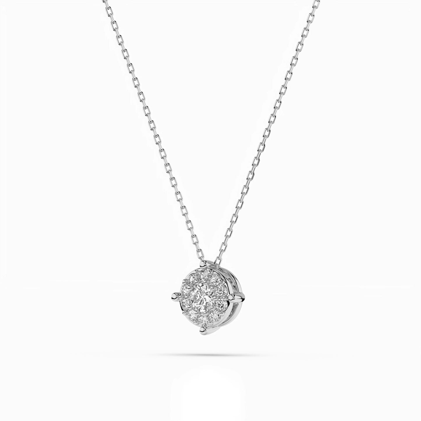 Solitär-Eternity-Halskette (Rund), 0.1 ct — 104-10001(3.0)