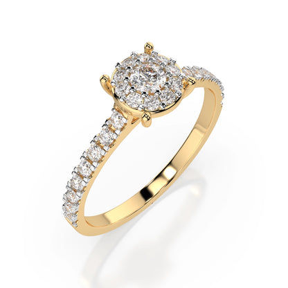 Solitär-Eternity-Ring (Rund), 0.15 ct — 101-10017(3.4)