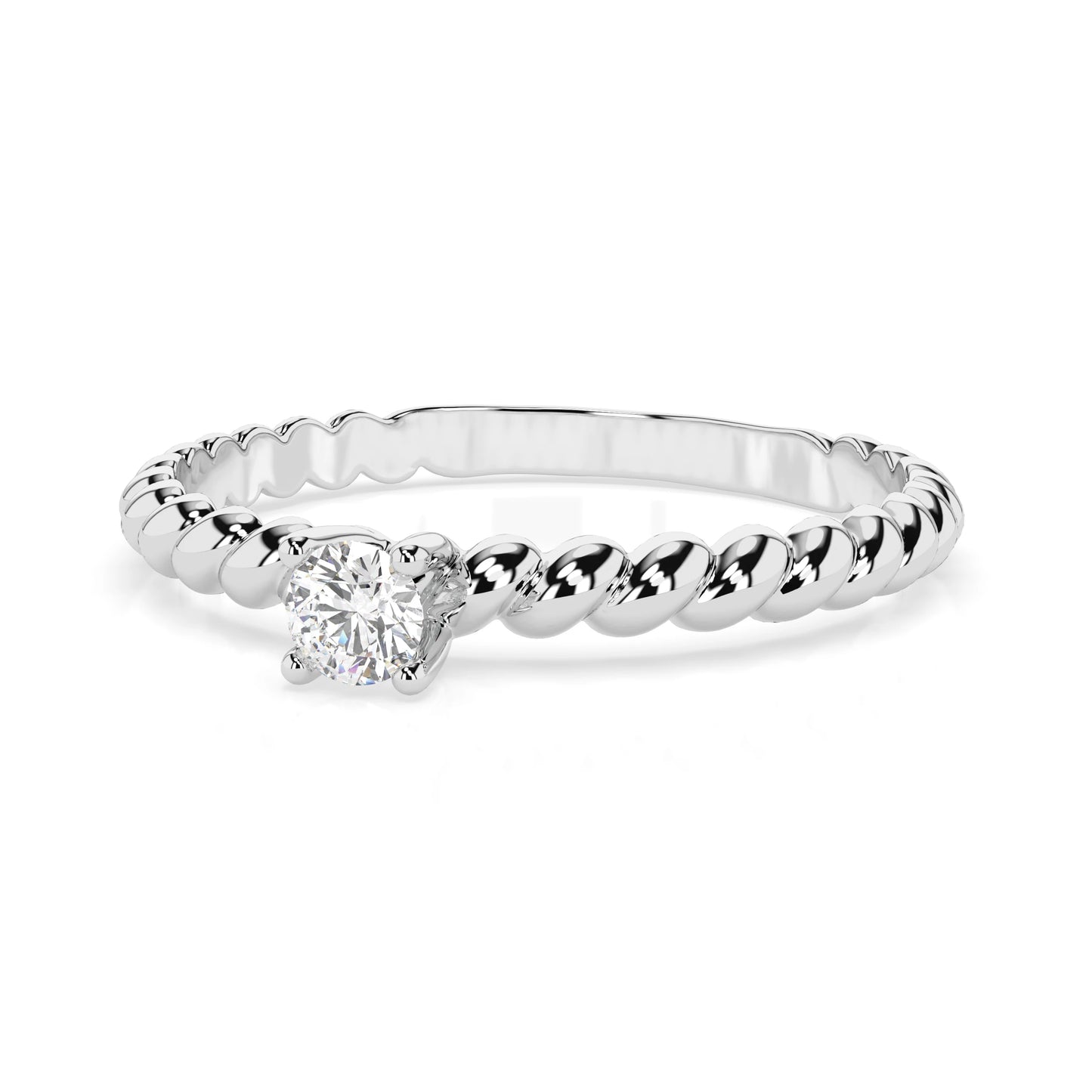 Solitär-Ring (Rund), 0.08 ct — 101-10038(2.7)