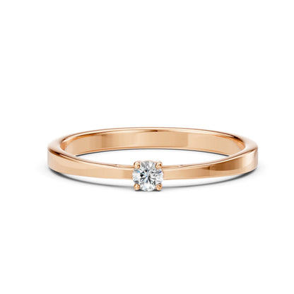 Solitär-Ring (Rund), 0.1 ct — 101-10012/1(3.0)
