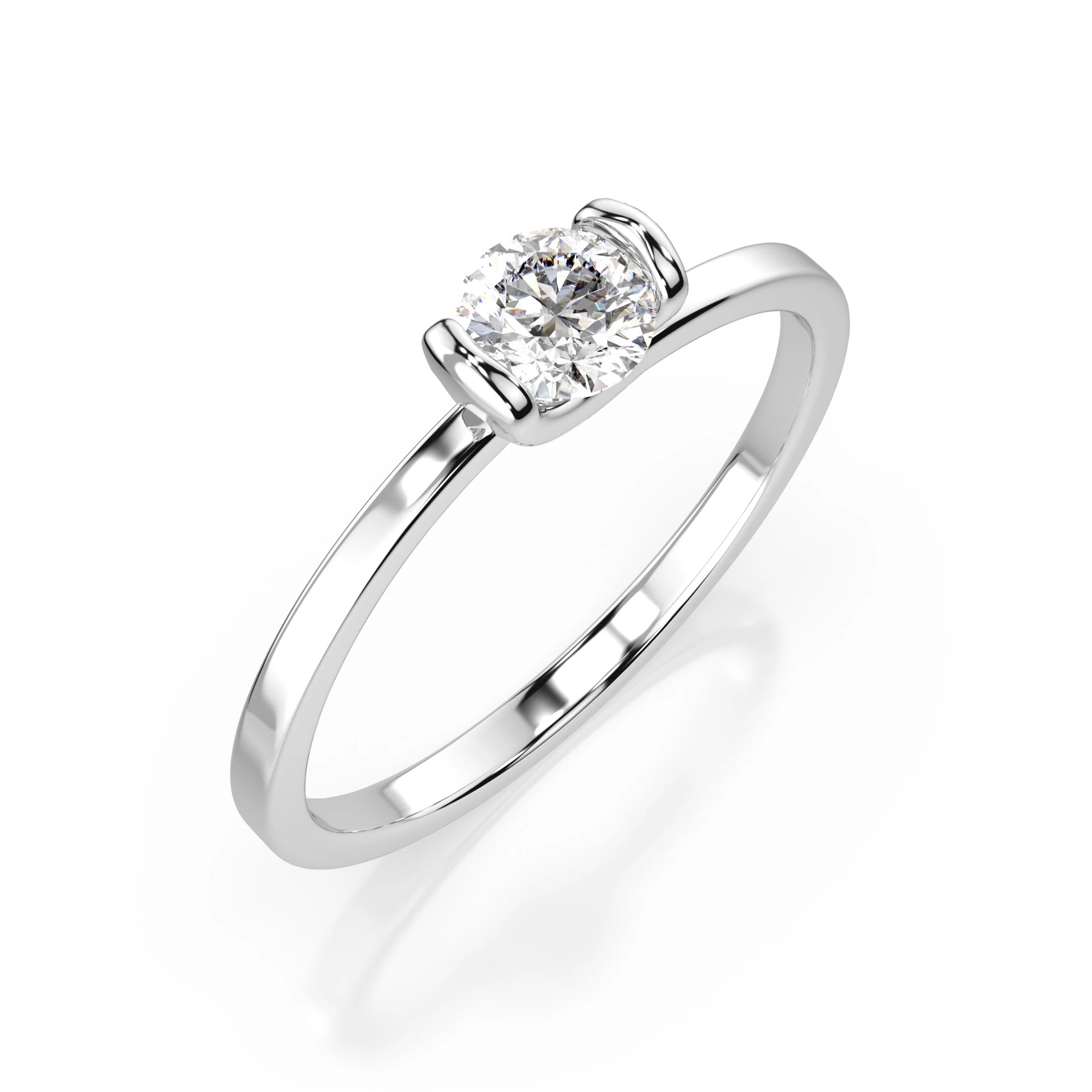 Solitär-Ring (Rund), 0.3 ct — 101-10016(4.2)
