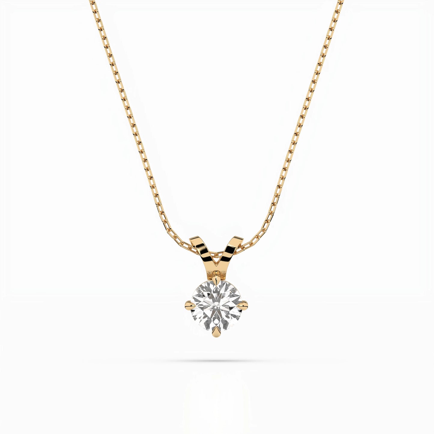 Solitär-Halskette (Rund), 0.5 ct — 104-10037(5.1)