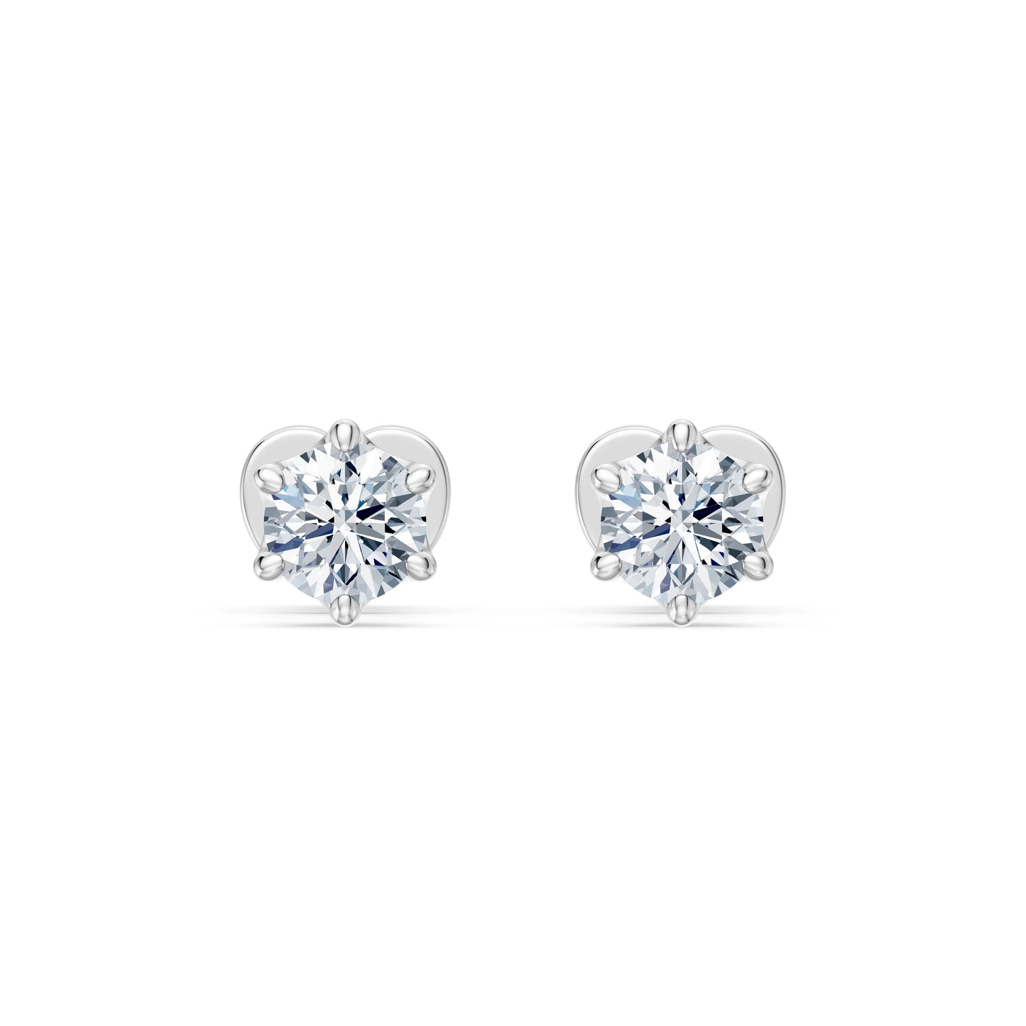 Solitär-Schmetterling-Ohrringe, 0.6 ct — 102-10040/1(4.2)