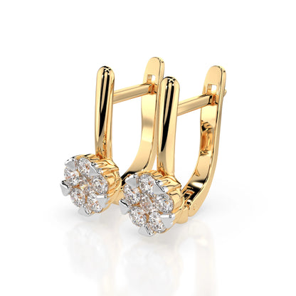 Illusion-Ohrringe (Rund), 0.12 ct — 102-10015/1(2.5)