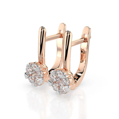 Illusion-Ohrringe (Rund), 0.12 ct — 102-10015/1(2.5)