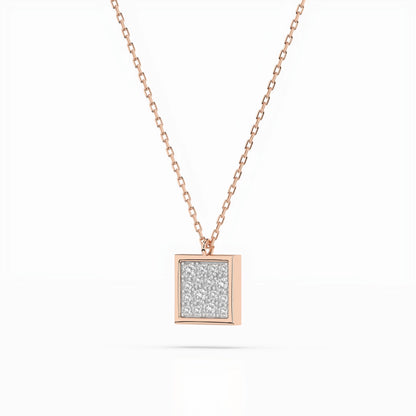 Illusion-Halskette (Rund), 0.07 ct — 104-10036