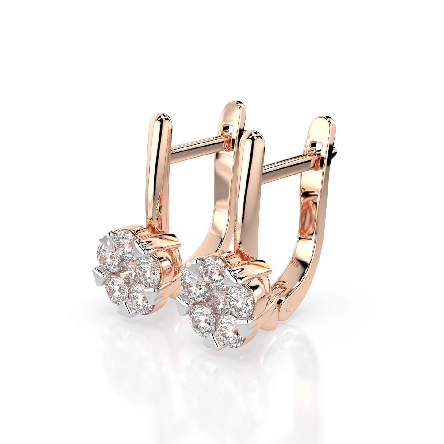 Illusion-Ohrringe (Rund), 0.2 ct — 102-10015/1(3.0)