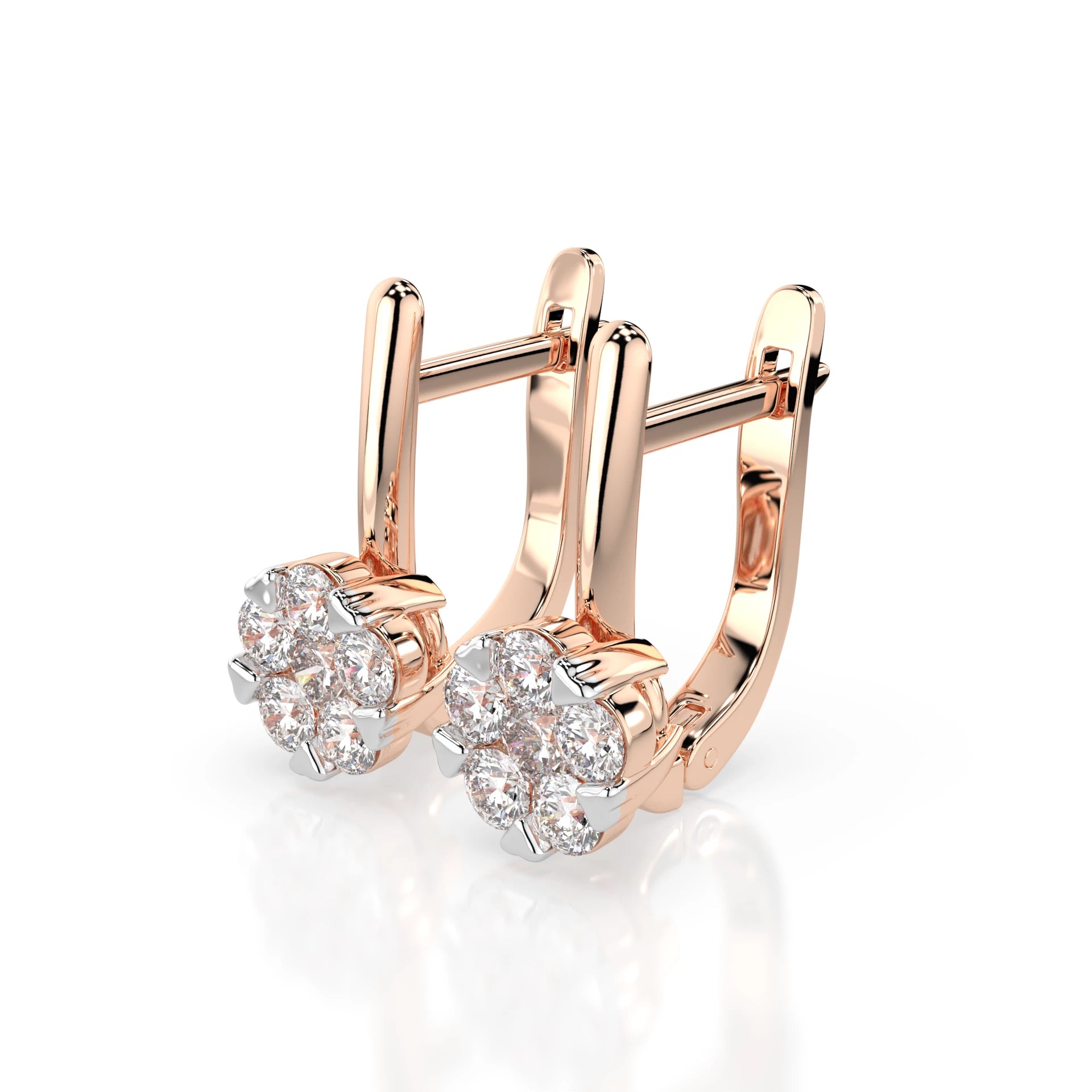 Illusion-Ohrringe (Rund), 0.2 ct — 102-10015/1(3.0)