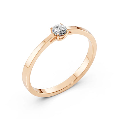 Solitär-Ring (Rund), 0.2 ct — 101-10012/1(3.7)