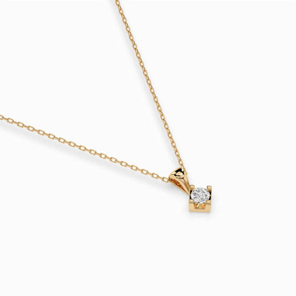 Solitär-Halskette (Rund), 0.08 ct — 104-10014(2.7)