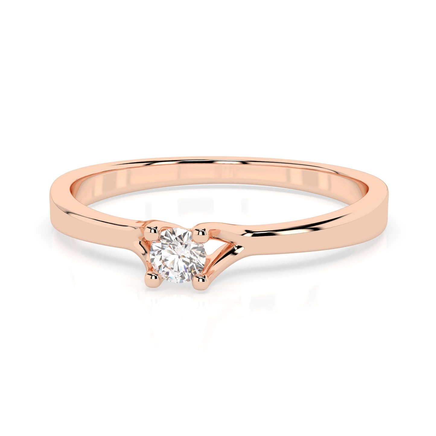 Solitär-Ring (Rund), 0.06 ct — 101-10033(2.5)