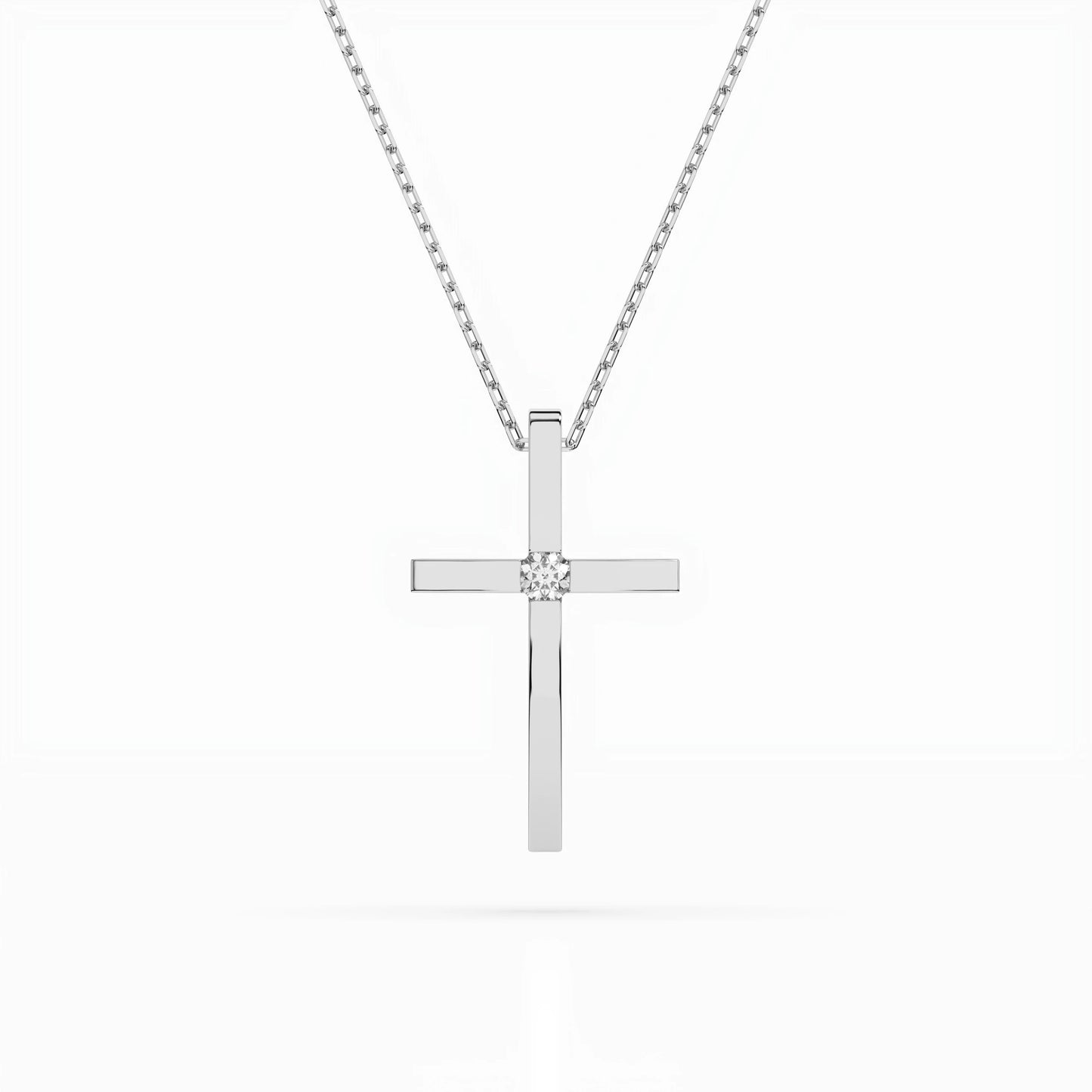 Minimalismus-Halskette (Rund), 0.03 ct — 104-10031