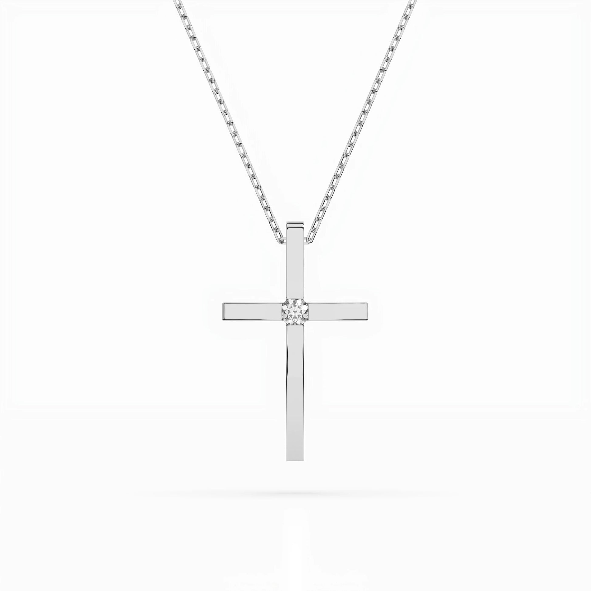 Minimalismus-Halskette (Rund), 0.03 ct — 104-10031