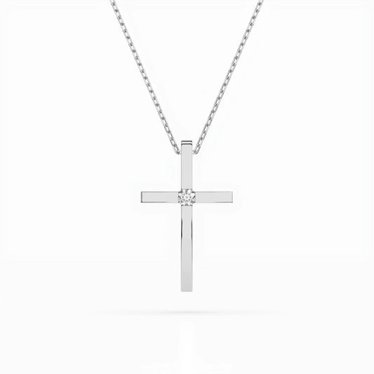 Minimalismus-Halskette (Rund), 0.03 ct — 104-10031