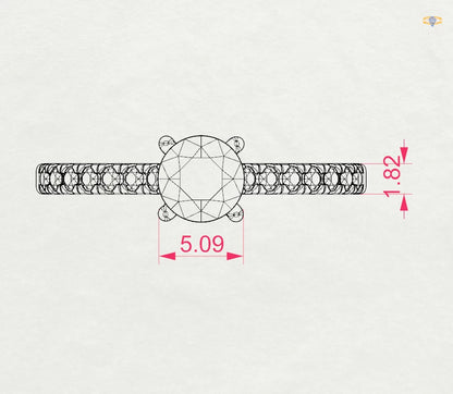 Solitär-Eternity-Ring (Rund), 0.5 ct — 101-10094(5.1)