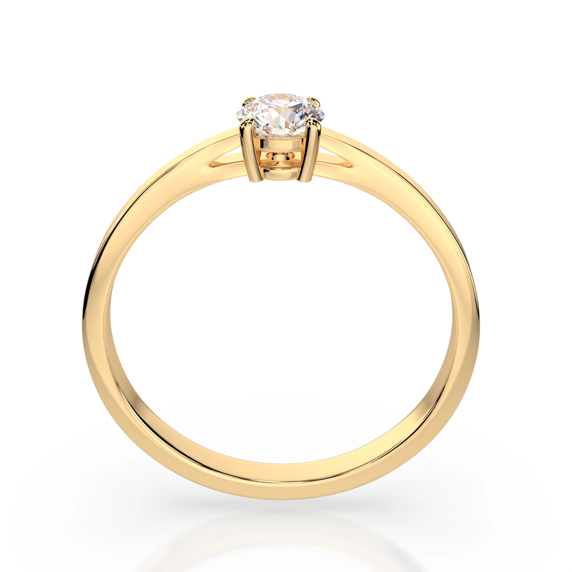 Solitär-Ring (Rund), 0.3 ct — 101-10012/1(4.2)