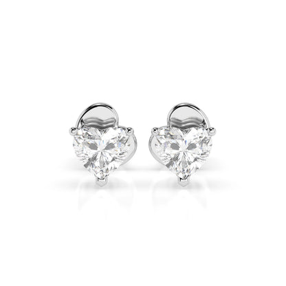 Solitär-Schmetterling-Ohrringe (Herz), 0.6 ct — 102-10190(0.30)HRT