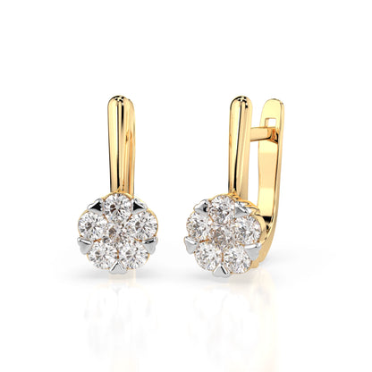 Illusion-Ohrringe (Rund), 0.2 ct — 102-10015/1(3.0)