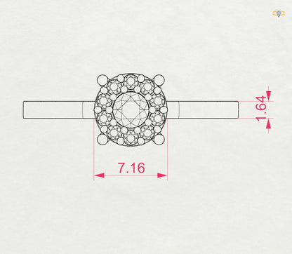 Solitär-Eternity-Ring (Rund), 0.15 ct — 101-10017/1(3.4)